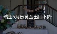 瑞士5月份黃金出口下降16%