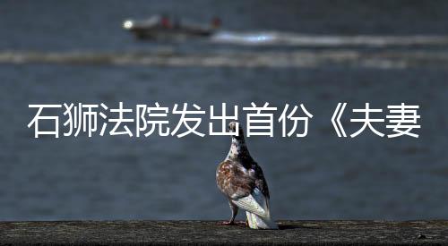 石獅法院發出首份《夫妻共同財產申報令》
