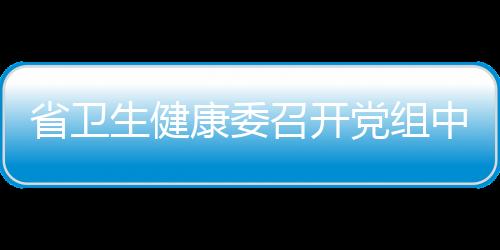 省衛(wèi)生健康委召開黨組中心組學(xué)習(xí)會暨黨史學(xué)習(xí)教育第三次專題研討會