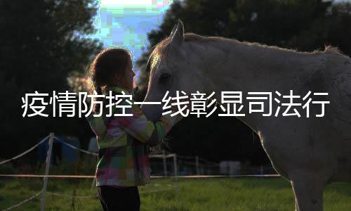 疫情防控一線彰顯司法行政擔當