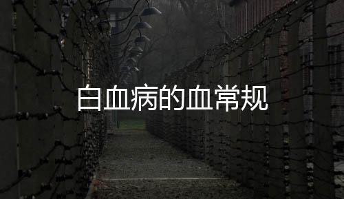 白血病的血常規(guī)