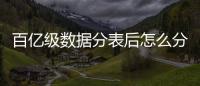 百億級數據分表后怎么分頁查詢？