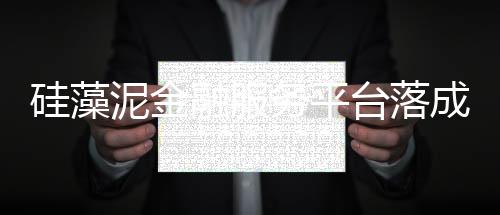 硅藻泥金融服務平臺落成 將拓寬融資渠道