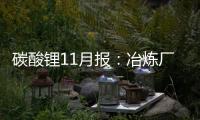 碳酸鋰11月報：冶煉廠利潤回升，現(xiàn)貨挺價艱難