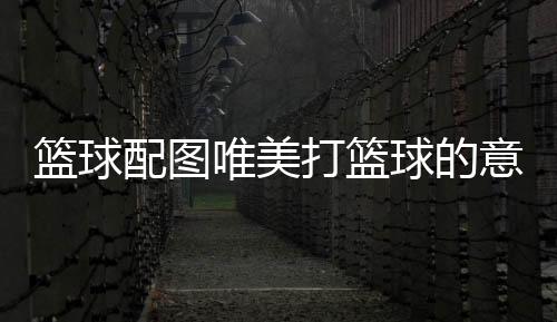 籃球配圖唯美打籃球的意義