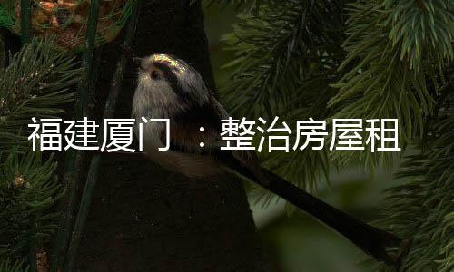 福建廈門 ：整治房屋租賃市場秩序 將“二房東”納入監管