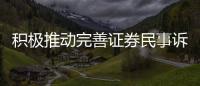 積極推動完善證券民事訴訟與賠償制度