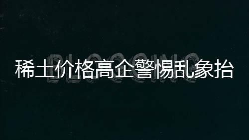 稀土價(jià)格高企警惕亂象抬頭