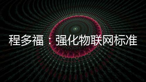 程多福：強化物聯網標準體系建設 支撐物聯網產業高質量發展