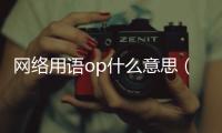 網(wǎng)絡(luò)用語(yǔ)op什么意思（網(wǎng)絡(luò)上op什么意思）