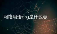 網(wǎng)絡(luò)用語org是什么意思（ORG是什么意思）