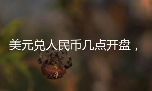 美元兌人民幣幾點開盤，美元幾點開盤