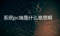 系統pc端是什么意思啊（pc端是什么意思啊）
