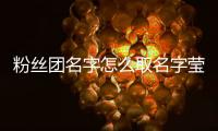 粉絲團(tuán)名字怎么取名字瑩（粉絲團(tuán)名字怎么取名字）