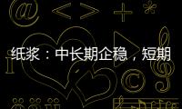 紙漿：中長期企穩，短期區間反復