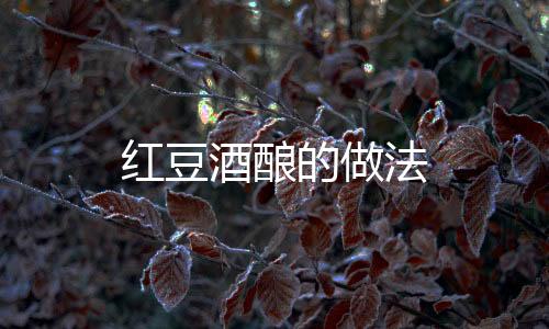 紅豆酒釀的做法