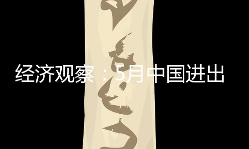 經濟觀察：5月中國進出口增速意味著什么?