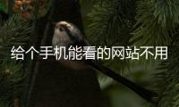 給個(gè)手機(jī)能看的網(wǎng)站不用下載的（給個(gè)手機(jī)能看的網(wǎng)站）