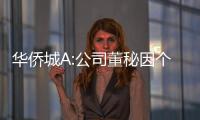 華僑城A:公司董秘因個(gè)人財(cái)務(wù)安排減持7.7萬(wàn)股