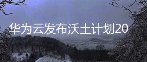 華為云發(fā)布沃土計(jì)劃2021 包括沃土云智計(jì)劃投入1億美元