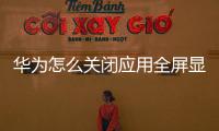 華為怎么關閉應用全屏顯示（華為榮耀10應用全屏顯示如何開啟/關閉）