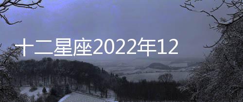 十二星座2022年12月感情運勢 2022年12月星座運勢完整版