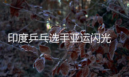 印度乒乓選手亞運閃光 國乒“養狼計劃”見成效