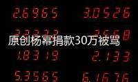 原創楊冪捐款30萬被罵，急以公司名義追加100萬，網友：世界奇觀