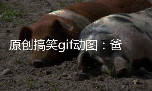 原創搞笑gif動圖：爸爸我想拿你練練手，以后用的到。