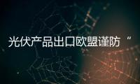 光伏產品出口歐盟謹防“雙反”
