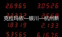 克拉瑪依—銀川—杭州新航線將于春運首日開通