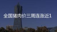 全國豬肉價三周連漲近15% 浙江漲幅達50%