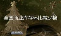 全國商業庫存環比減少棉花商業庫存低位運行