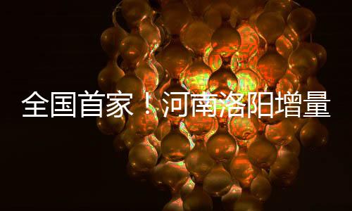 全國首家！河南洛陽增量配電業務改革取得重大突破