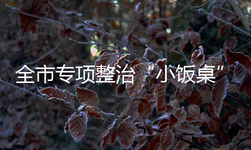 全市專項整治“小飯桌”食品安全_