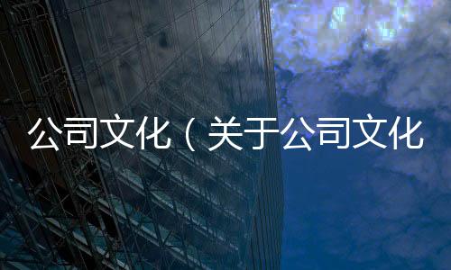 公司文化（關(guān)于公司文化的基本情況說(shuō)明介紹）