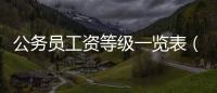 公務員工資等級一覽表（公務員級別工資檔次對照表）
