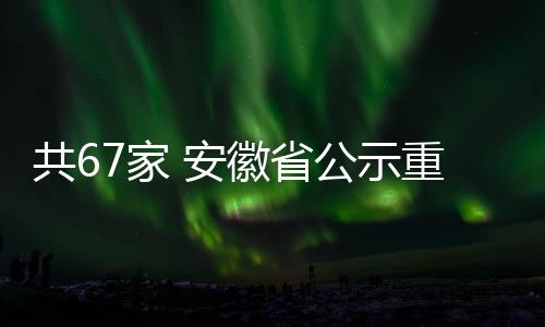 共67家 安徽省公示重點實驗室擬認定名單