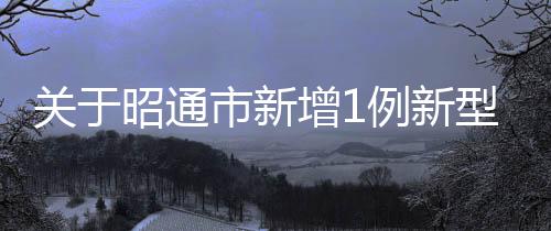 關(guān)于昭通市新增1例新型冠狀病毒感染肺炎患者的公告（三）