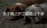 關(guān)于曉之護(hù)衛(wèi)攻略這個(gè)事件網(wǎng)友怎么看?