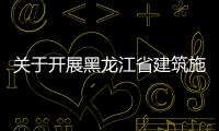 關于開展黑龍江省建筑施工安全生產督查的通知,行業資訊