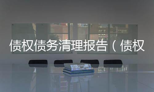 債權債務清理報告（債權債務清理）