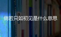 倘若只如初見是什么意思（如若初見是什么意思）