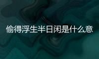 偷得浮生半日閑是什么意思  偷得浮生半日閑的意思