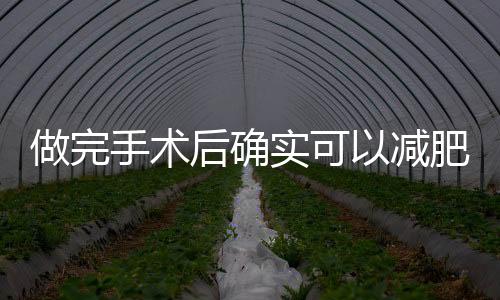 做完手術后確實可以減肥嗎？專家的解釋吧！