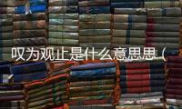 嘆為觀止是什么意思思（嘆為觀止是什么意思）