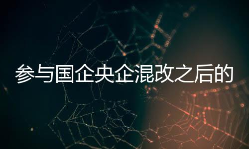 參與國企央企混改之后的優勢
