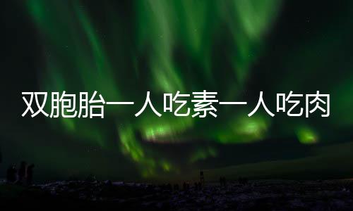 雙胞胎一人吃素一人吃肉 數周后雙方出現不同變化