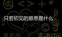 只若初見的意思是什么 只若初見是啥意思