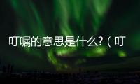 叮囑的意思是什么?（叮囑的意思是什么）